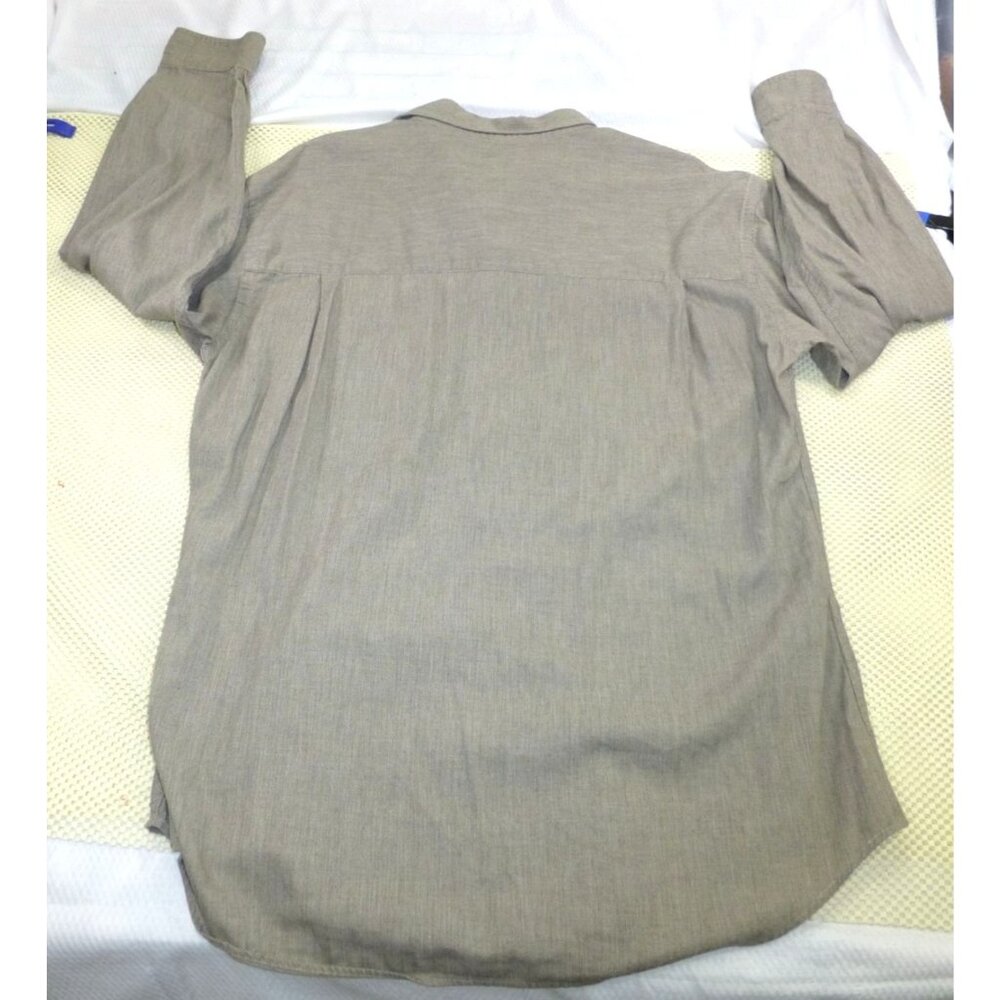 Bachrach Mens Beige Long Sleeve Button-Up Shirt L 16-16.5 100% Cotton - Picture 2 of 10